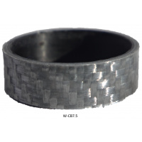 カラーパターン付きカーボンデコレーションリング/CB7.5(ホワイトカーボン)